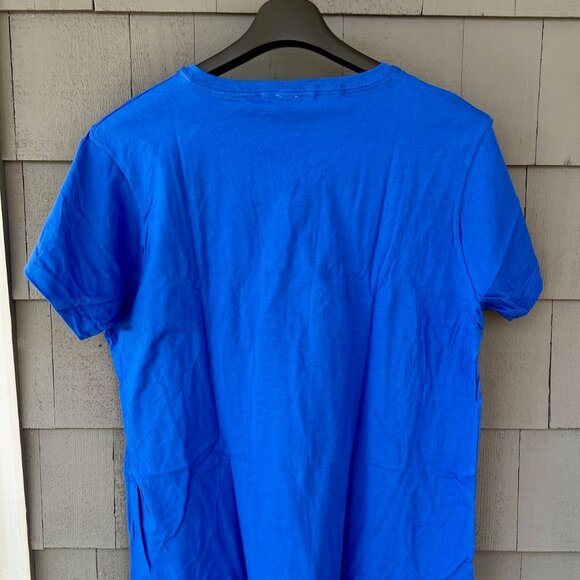 Marky G Apparel Blue Women's Tee Cotton/Poly V-Neck Size 2XL NWT - Picture 2 of 3